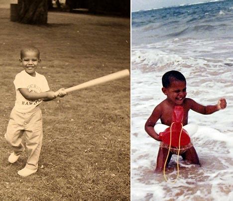 All Awares: Barack Obama childhood photo in sea, Sweet childhood photo ...