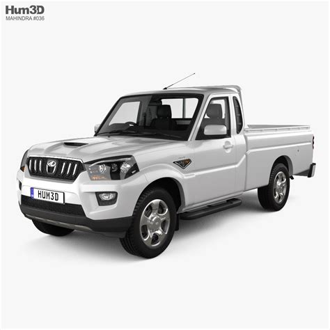 Mahindra Pik Up Single Cab with HQ interior and engine 2018 3D model - Vehicles on Hum3D