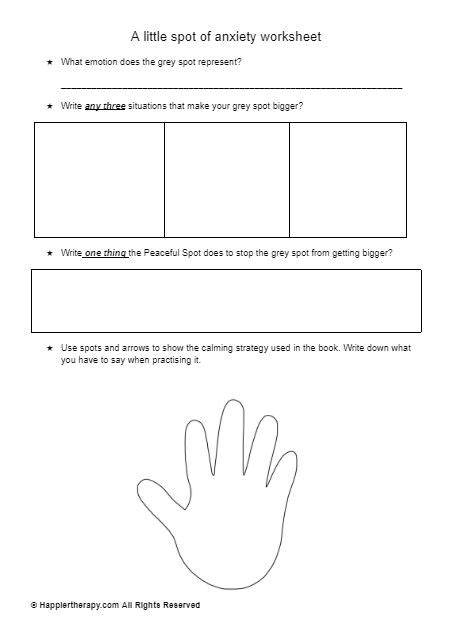 A Little Spot Of Anxiety Worksheet | HappierTHERAPY