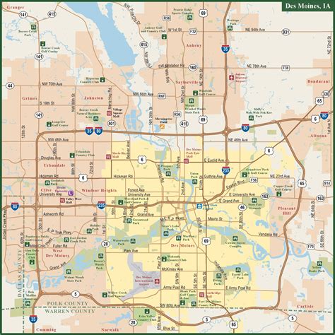 Des Moines Metro Map | Digital Vector | Creative Force