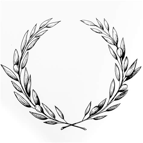 Olive Wreath Drawing at GetDrawings | Free download