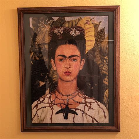 Self Portrait with Thorn Necklace and Hummingbird by Frida Kahlo (1000 Piece) (EuroGraphics). We ...