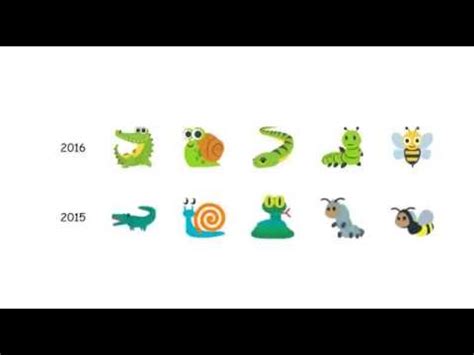 Evolution of Emoji One emojis: 2015 - 2016 - YouTube