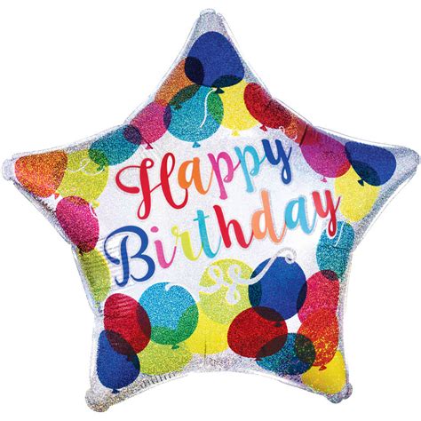 19 inch Anagram Happy Birthday Sparkle Balloons Foil Balloon - 33808