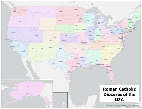 Catholic Dioceses of the USA Map - Updated · Gavin Rehkemper