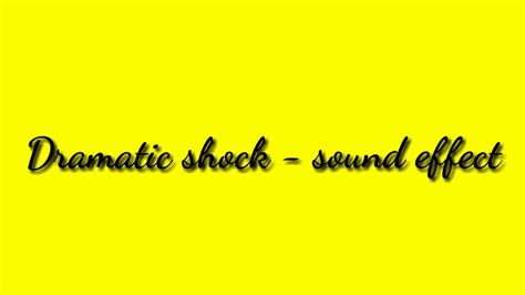 Dramatic shock - sound effect (No copy right music) - YouTube