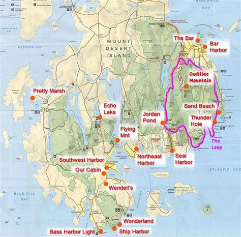 Map Of Acadia National Park - Island Of Hawaii Map