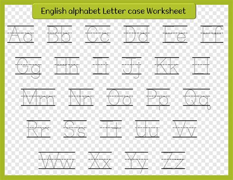 English alphabet letter case worksheet, png | PNGWing