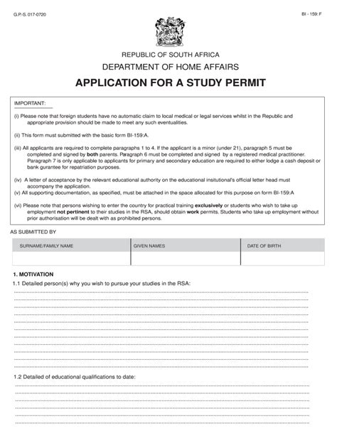 South African Study Permit Application Form PDF | airSlate SignNow