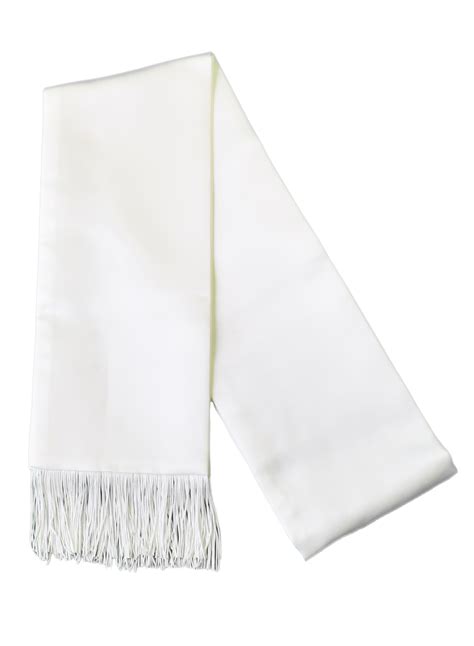 White Satin Scarf | Louie's Tux Shop