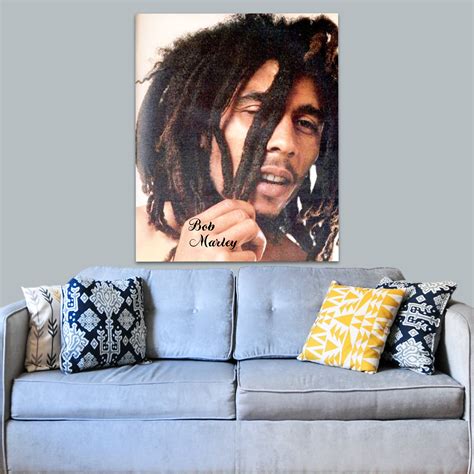 Bob Marley Wall Art Musician Canvas Print Bob Marley Art | Etsy