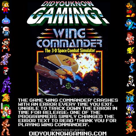 Did You Know Gaming? — Wing Commander.