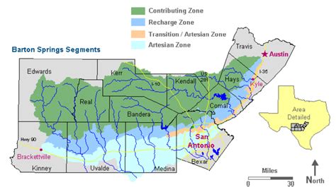 The Edwards Aquifer system and surrounding area (from Eckhardt 2011) | Download Scientific Diagram