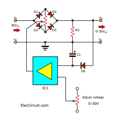 AC Variable Power supply circuit with PCB, 0-30V 3A Electronics Gadgets, Electronics Projects ...