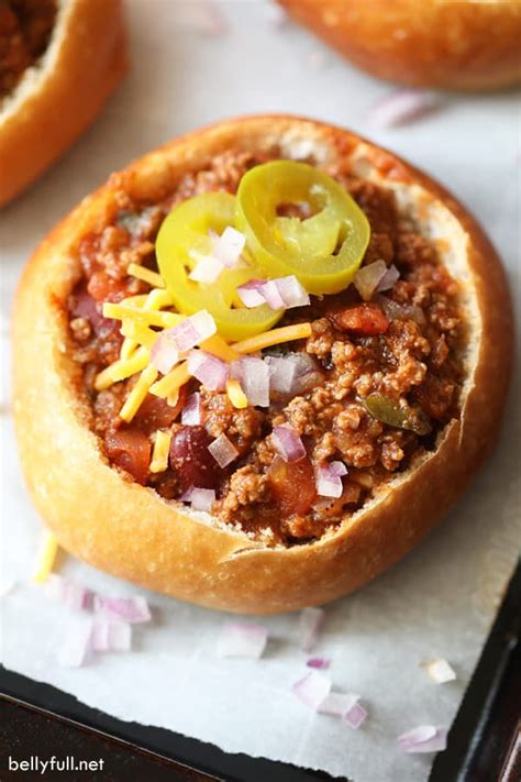 Mini Bread Bowl Chili - Belly Full