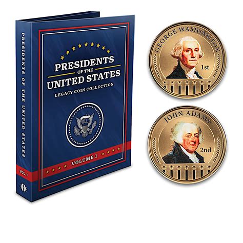 Presidents Of The U.S. Goldine Brass Coins Featuring Full-Color Images ...