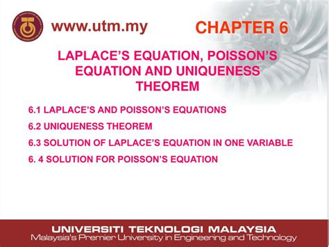 PPT - LAPLACE’S EQUATION, POISSON’S EQUATION AND UNIQUENESS THEOREM ...