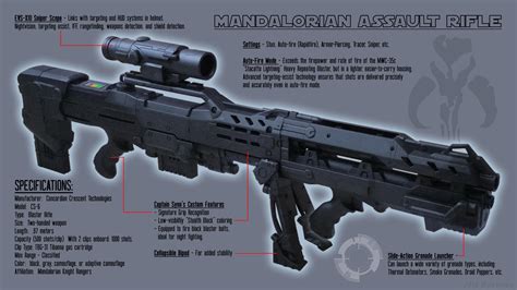 Mandalorian Assault Rifle - Schematics by Ravendeviant on DeviantArt