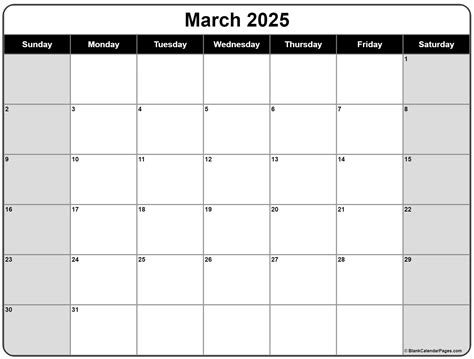 March 2025 calendar | free printable calendars