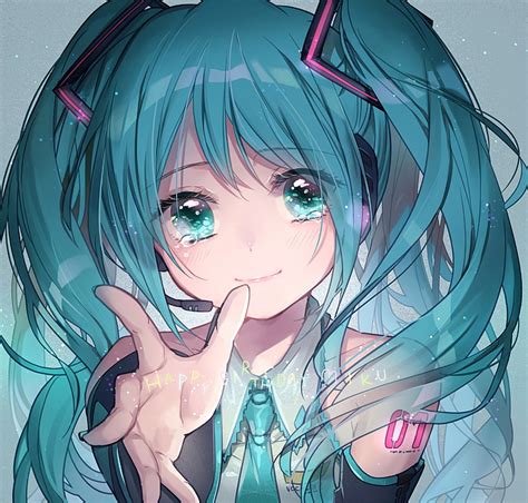 1366x768px | free download | HD wallpaper: hatsune miku, teary eyes, twintails, vocaloid, Anime ...