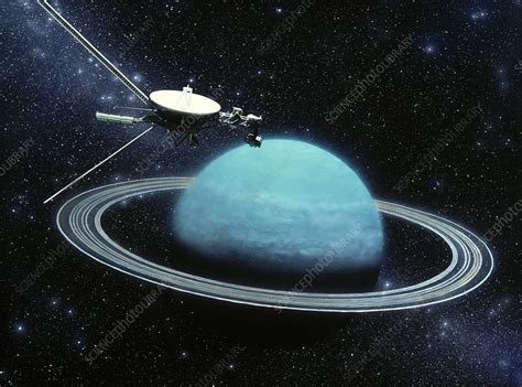 Voyager 2 encounter with Uranus - Stock Image R262/0050 - Science Photo Library