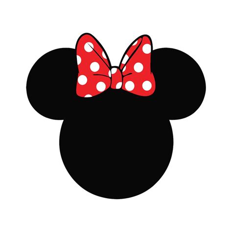 Minnie Mouse, Minnie Bow, Bow Silhouettes Digital Download, Svg, Png, Cricut, Silhouette Cut ...