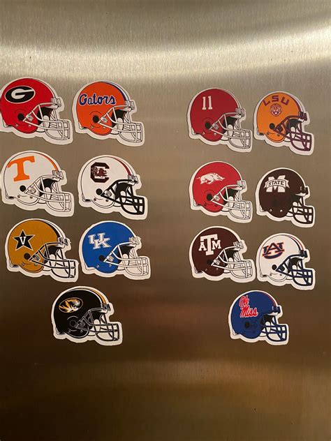 NCAA SEC Football Helmets Magnets 14 Teams 18 Magnets - Etsy