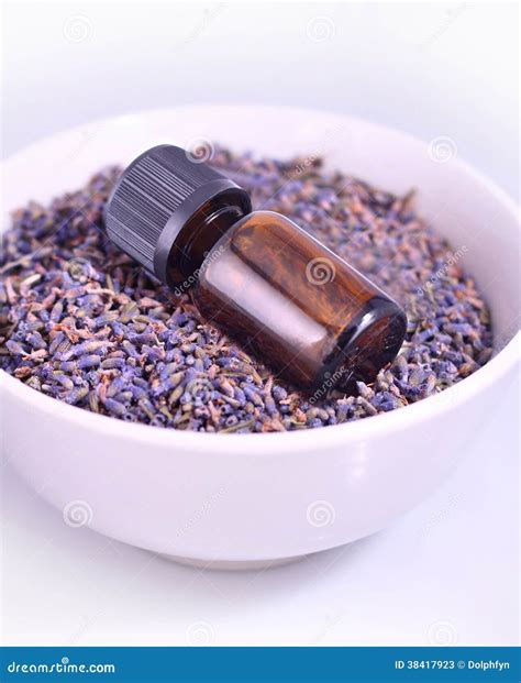 Lavender aromatherapy oil stock image. Image of bottle - 38417923