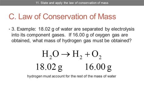 Law Of Conservation Of Mass Worksheet