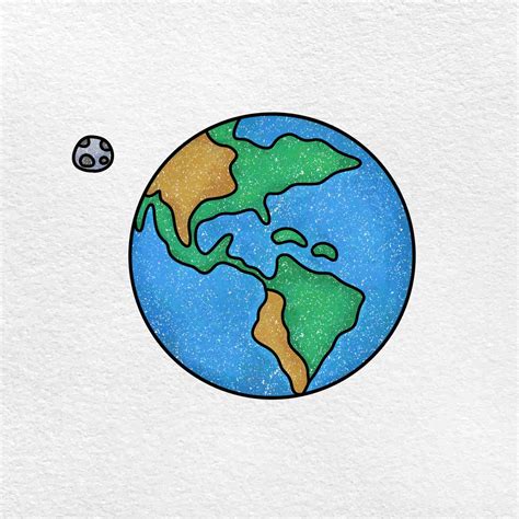 Earth Drawing (easy) - HelloArtsy