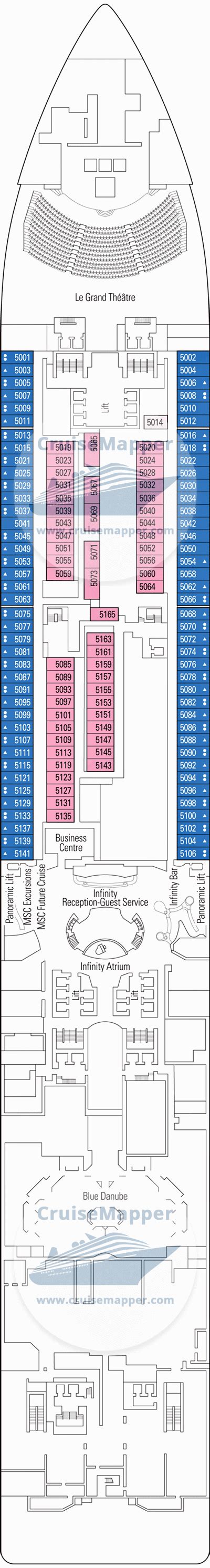 MSC Virtuosa deck 5 plan | CruiseMapper