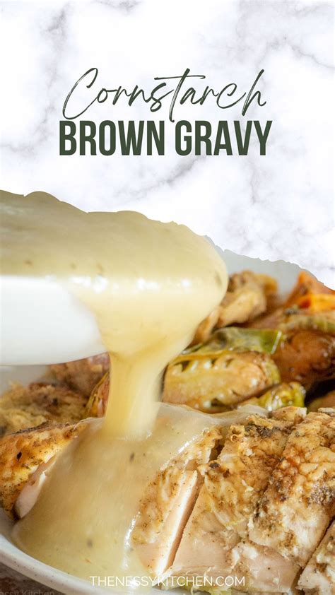 Cornstarch Gravy from Drippings - The Nessy Kitchen