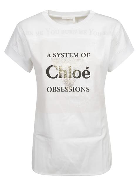 ChloÉ Logo Print T-shirt In White | ModeSens