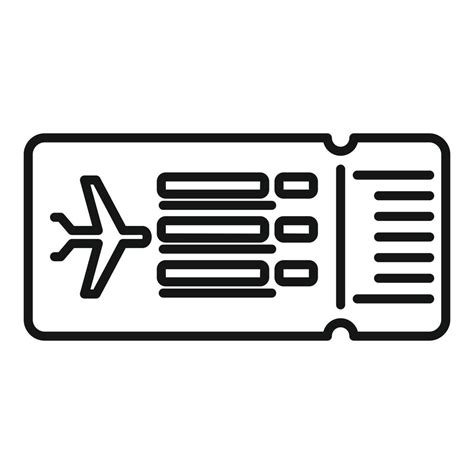 Template airline ticket icon outline vector. Fly trip 15151918 Vector ...