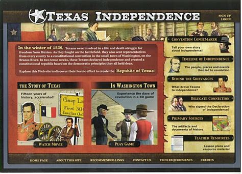 Texas History Page: Texas Independence Web Site