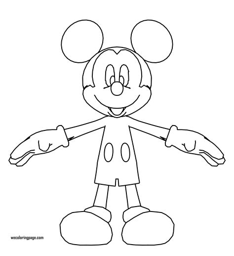 Mickey Mouse Happy Coloring Page - Wecoloringpage.com