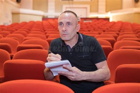 Theatre Director Writing Notes Notes Stock Image - Image of conductor ...