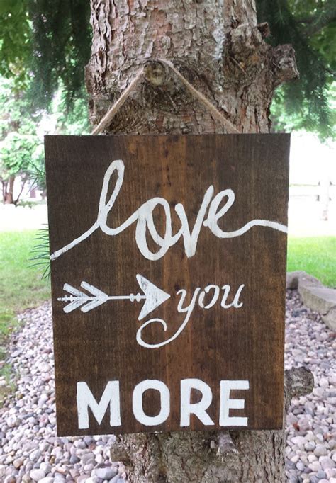 Love You More Sign Hanging Wooden Love You Sign Love Sign - Etsy