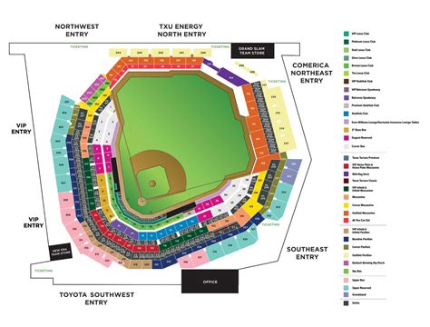 Texas Rangers Stadium Seating Plan | Two Birds Home