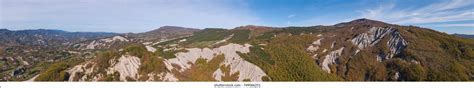 Aerial Extraterrestrials Landscape Immense Badlands Near Stock Photo ...