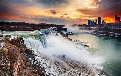 Download Niagara Falls Sunset Photography Wallpaper | Wallpapers.com