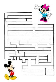 Printable Mazes - Mickey's Corner at Disney's World of Wonders | Printable preschool worksheets ...