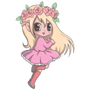 Pink Anime Girl PNG - UP Valy