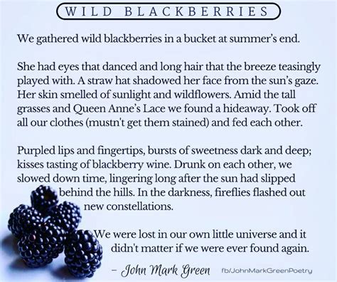 Wild Blackberries - romantic prose poem by John Mark Green #johnmarkgreen #johnmarkgreenpoetry ...