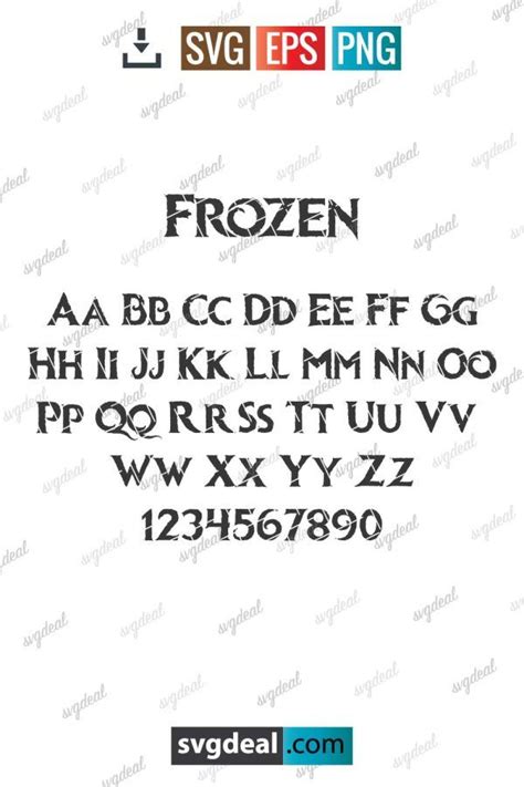 Frozen Font and Numbers for DIY Projects