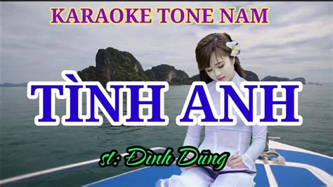 Karaoke TÌNH ANH Tone NAM st : Đình Dũng - mp3-vn.com