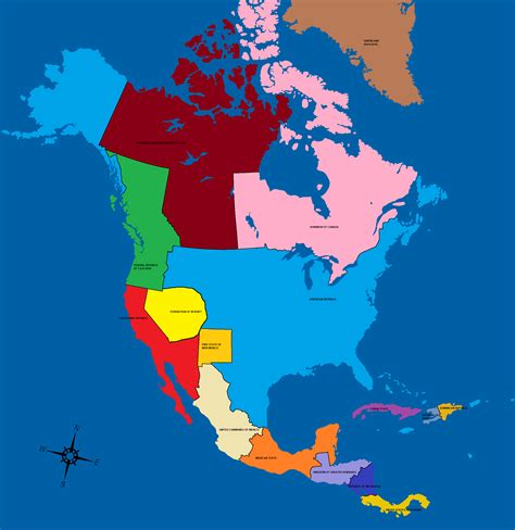 Alternate history map of north america 1961 : r/AlternateHistory