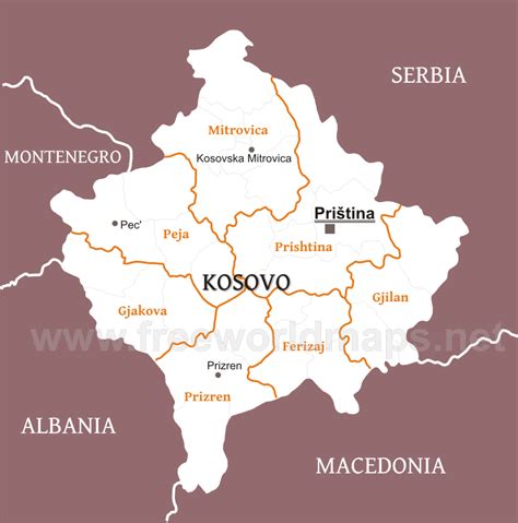 Kosovo Political Map