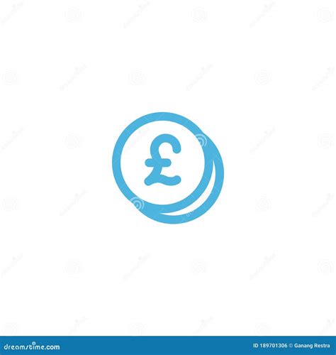 Pound Icon Flat Vector Logo Design Trendy Stock Vector - Illustration ...