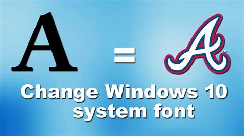 How to change the Windows 10 default system font 2019 - YouTube